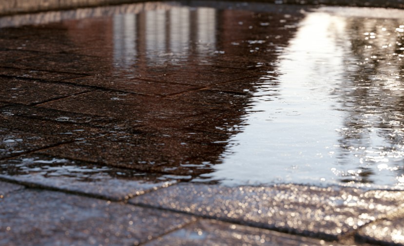 ponding water on commercial flat roof