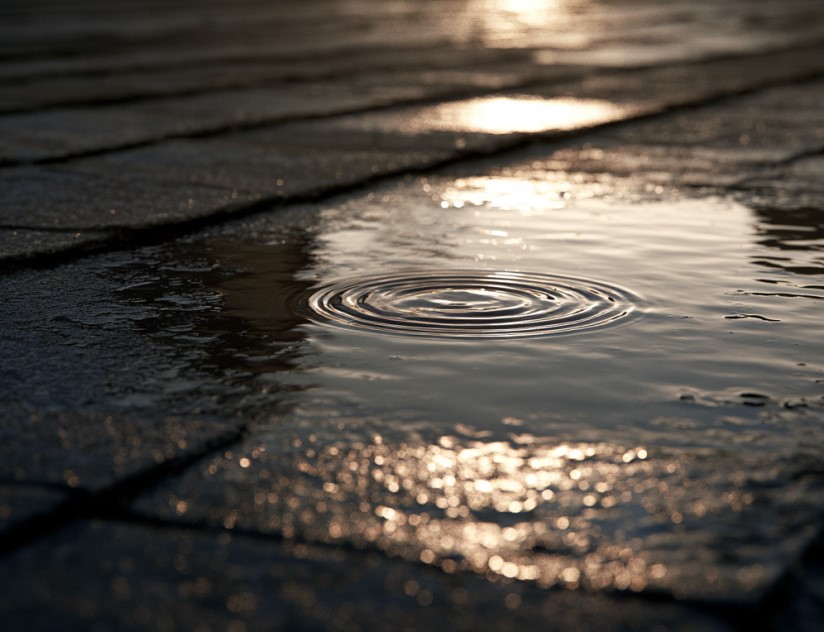 ponding water on commercial flat roof